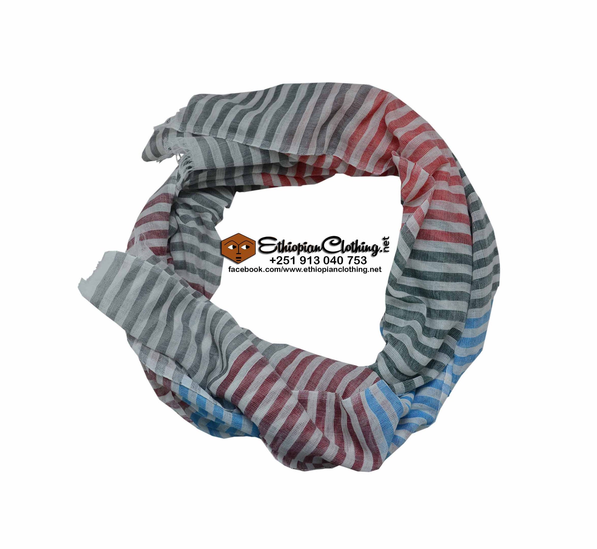 Hibret Habesha Scarf - Unique handwoven scarf