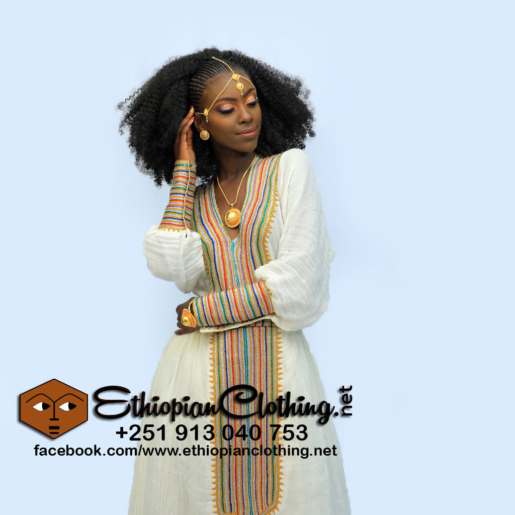 Ethiopian Traditional Dress Tagged "Axum Telfi" - EthiopianClothing.Net