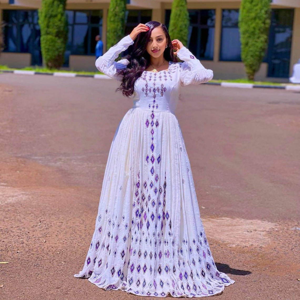 ethiopian dresses new fashion 2020 Kunjena Ethiopian Dress 2023