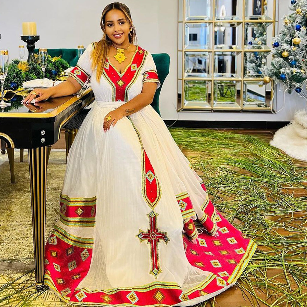 Halima Ethiopian Dress Custom Made Halima Ethiopian Dress Custom Made