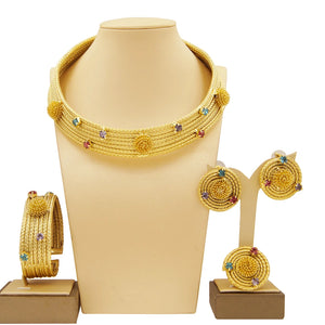 24K Original Women Luxury Jewelry Set