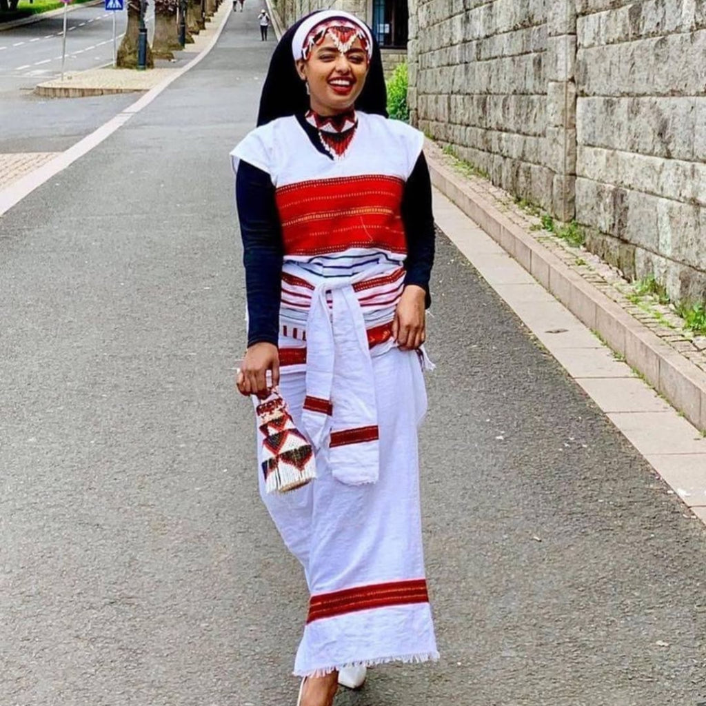 Burte Home Burte Oromo Traditonal Dress - EthiopianClothing.Net