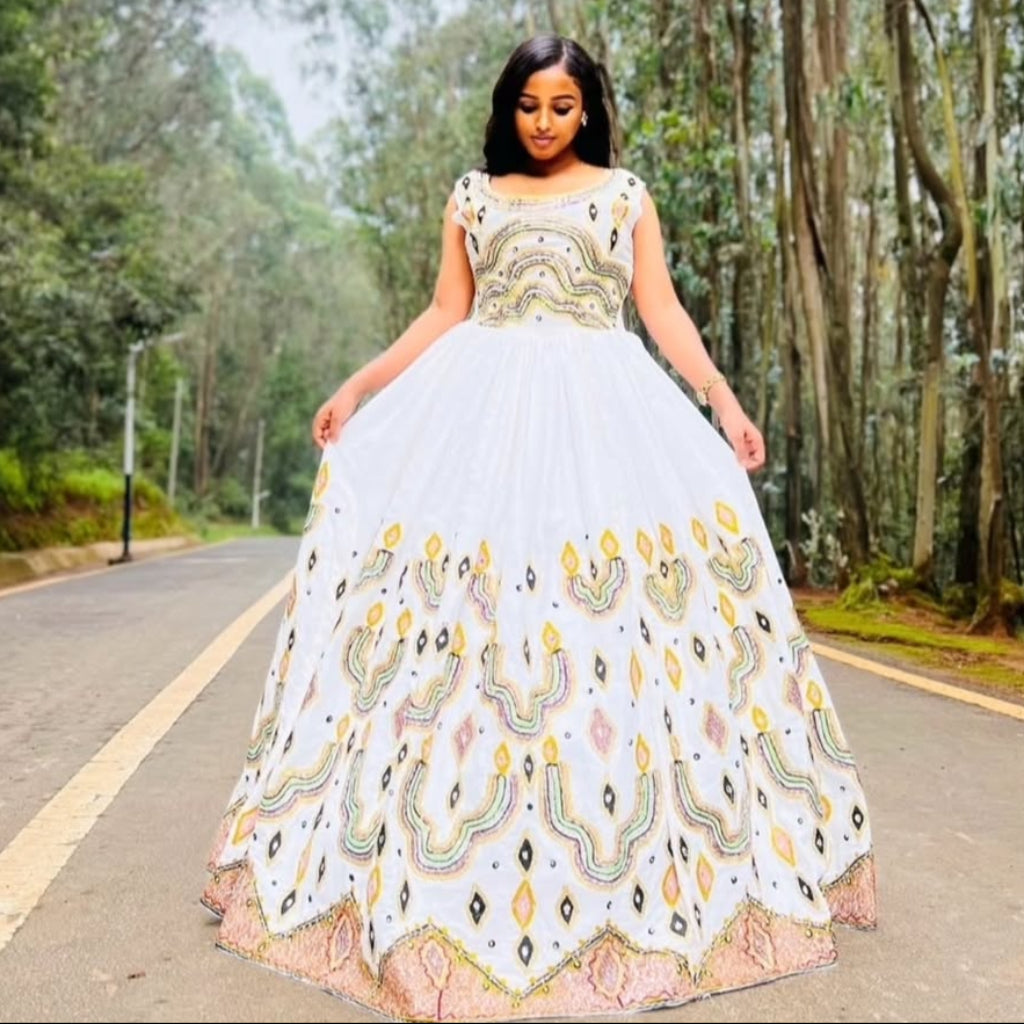 Ehite Habesha Dress