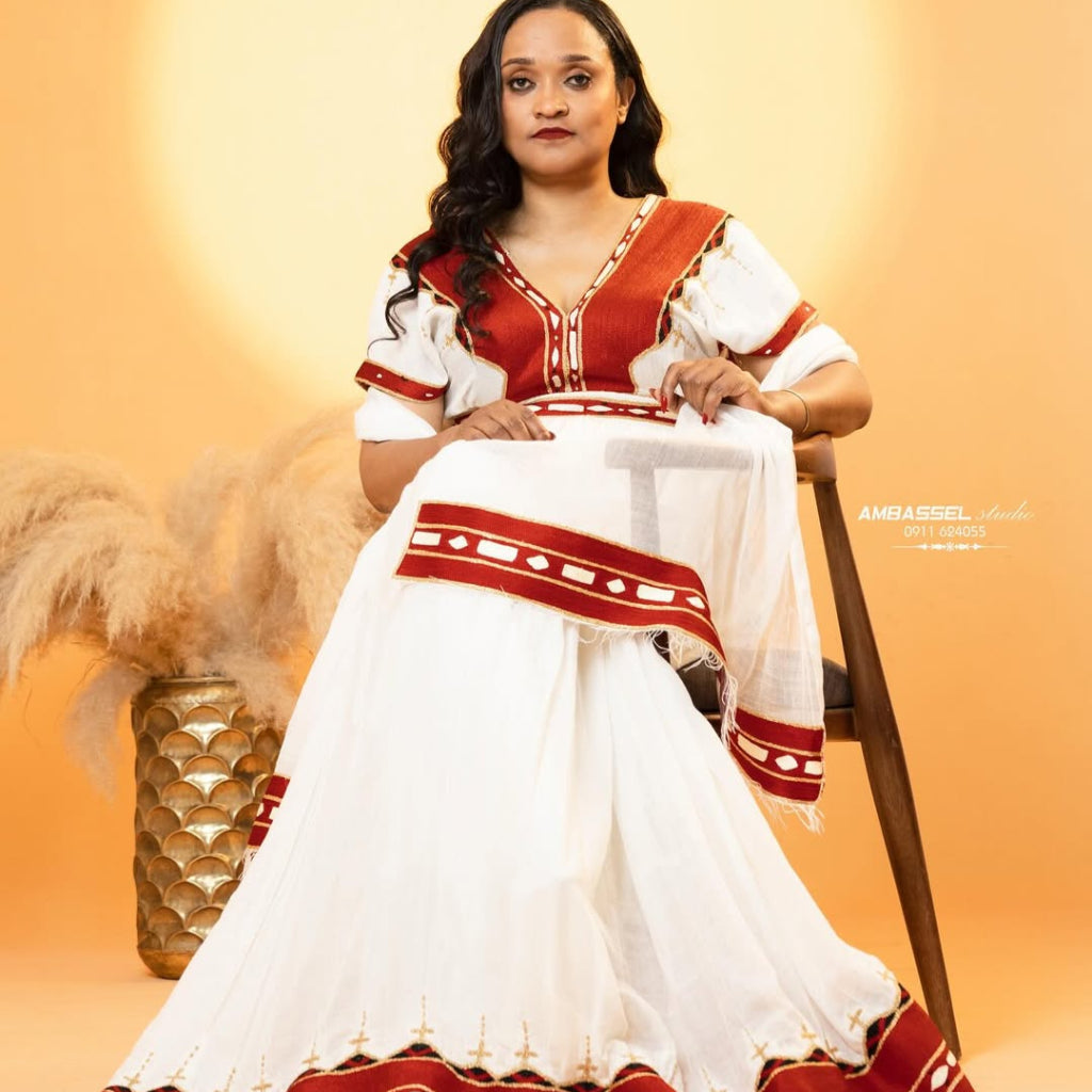 Hareg Ethiopian Traditonal Dress
