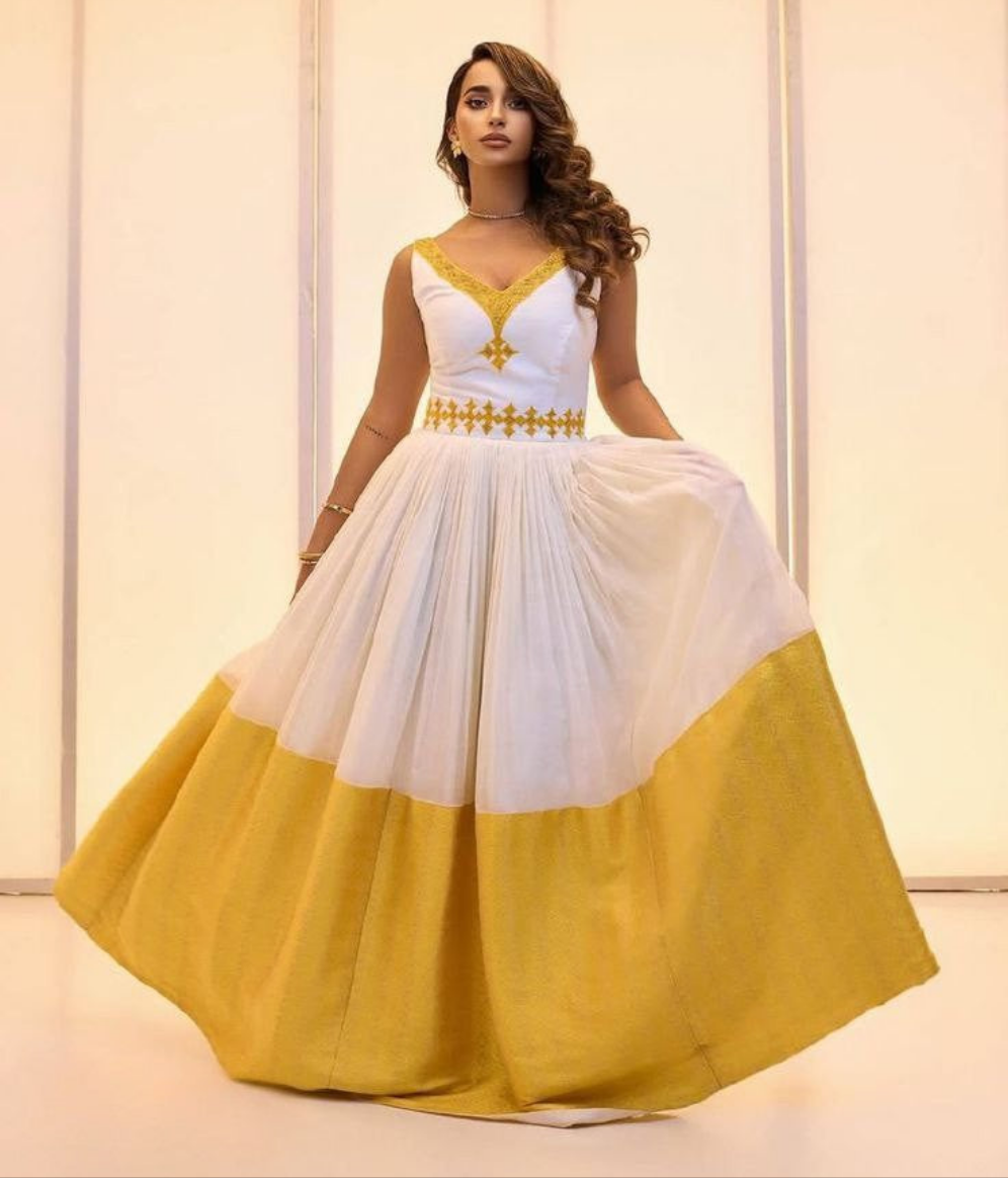 Yellow Ethiopian Dresses For Sale Glamorous Habesha Kemis: Ethiopian Wedding Dress Yellow Ethiopian Dresses For Sale Glamorous Habesha Kemis: Ethiopian Wedding Dress