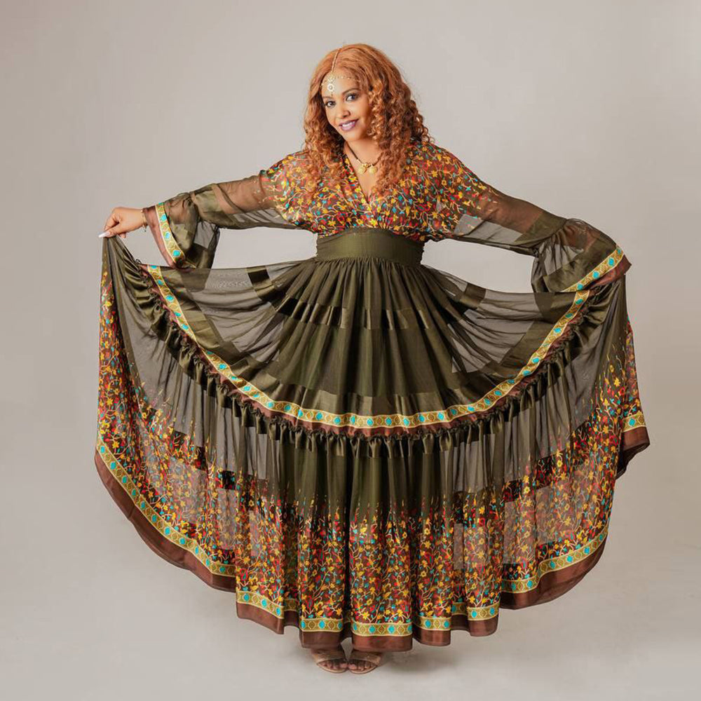 Ethiopian Chiffon Dresses - EthiopianClothing.Net
