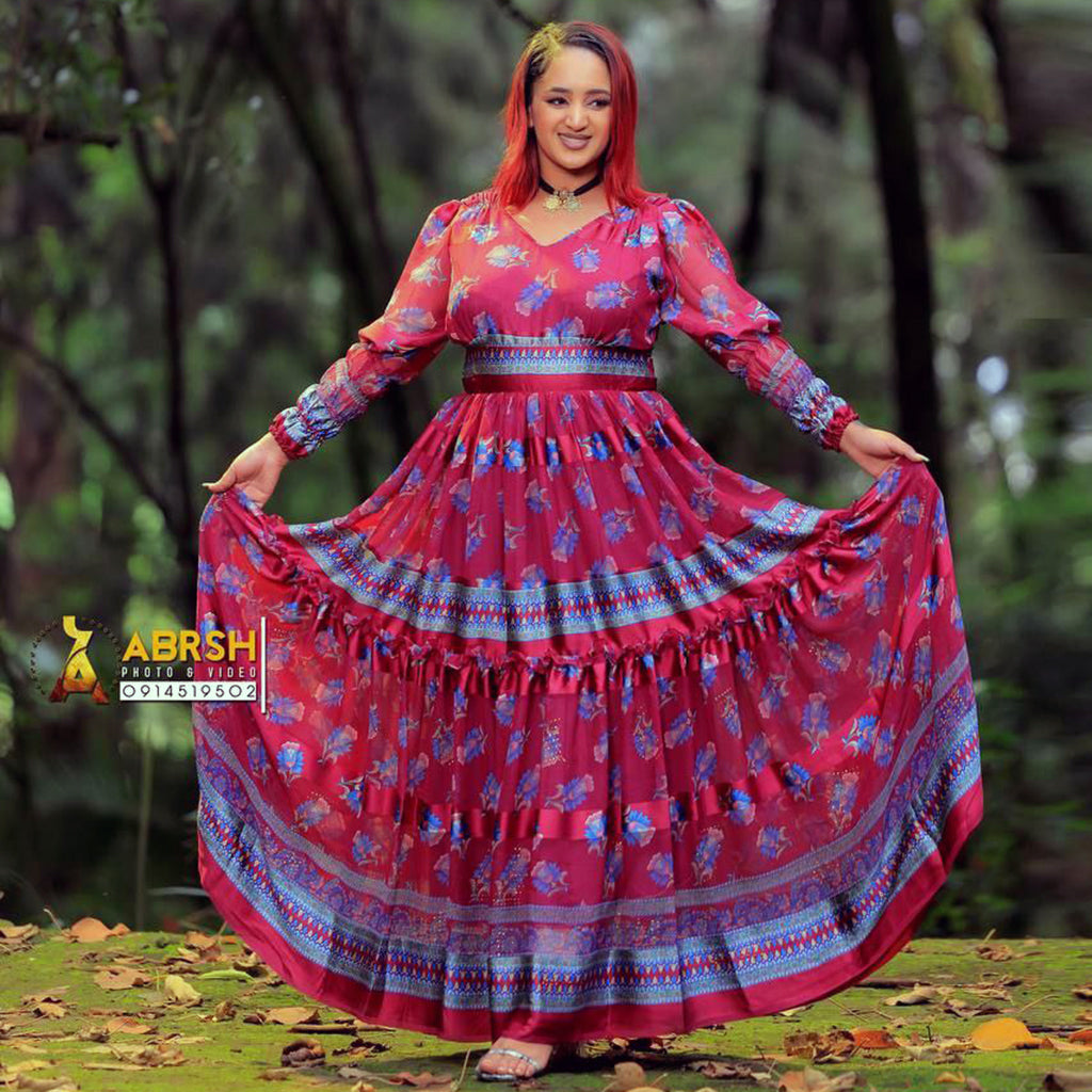 Ethiopian Chiffon Dresses - EthiopianClothing.Net