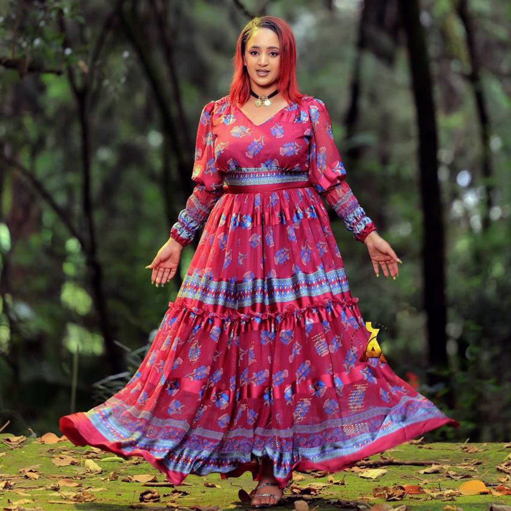 Ruth Ethiopian Chiffon Dress Custom Made