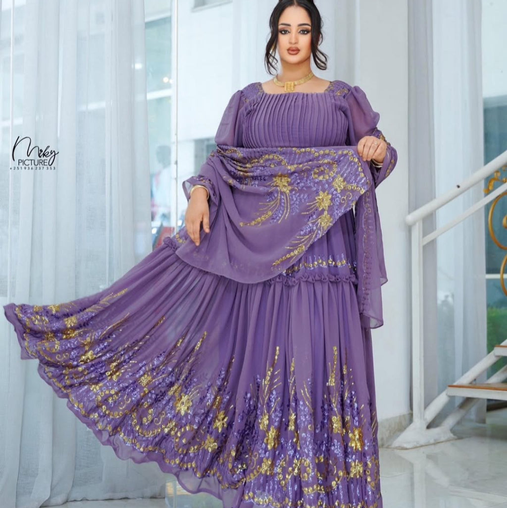 Mekides Chiffon Dress L