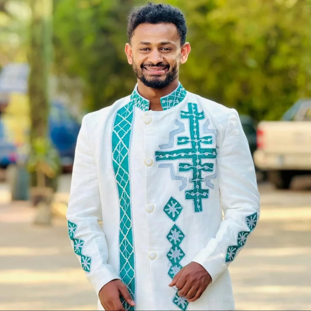 modern habesha dress for men Ethiopian cultural men's clothing