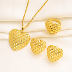 Ethiopian heart shape fashion Jewelry set