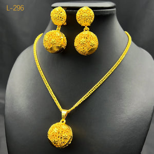 Elegant Ethiopian Jewelry Set – Traditional Habesha Necklace & Earrings