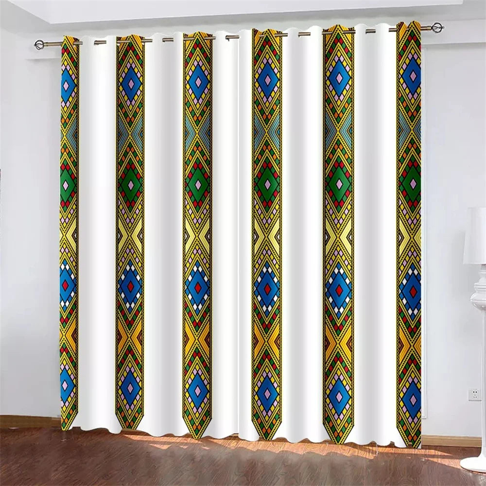 Telet Pattern Ethiopian Eritrean Curtain