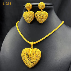 Elegant Ethiopian Jewelry Set – Traditional Habesha Necklace & Earrings