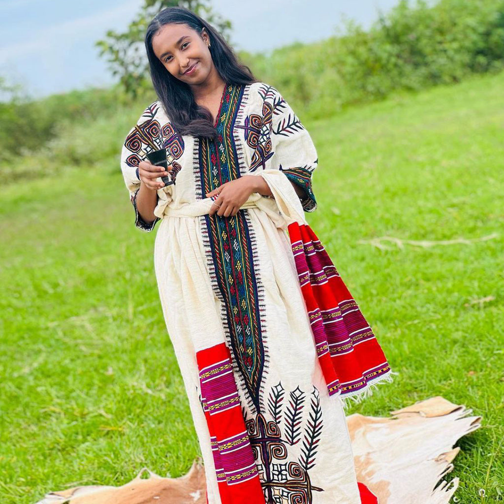 Zengina Ethiopian  Traditonal Dress3