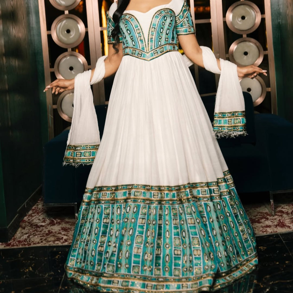 Zinet Ethiopian Traditonal Dress - EthiopianClothing.Net