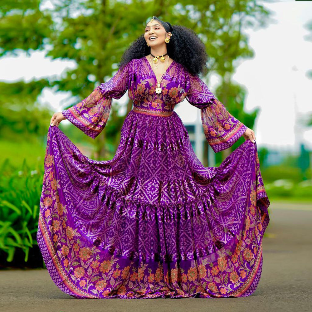 Ethiopian Chiffon Dresses - EthiopianClothing.Net