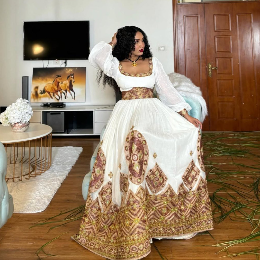 enku design wedding dress Habeshan wedding dress from enku design