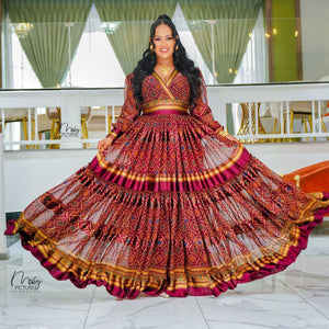 Suhana Ethiopian Chiffon Dress