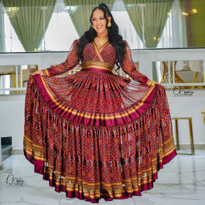 Suhana Ethiopian Chiffon Dress