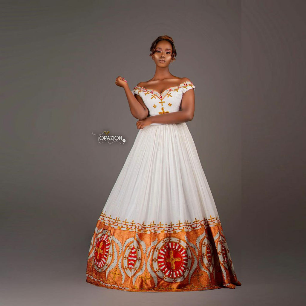 Traditional Ethiopian Eritrean Habesha Wedding Dresses