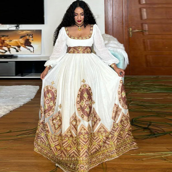 Hermela Eritrean Habesha kemis - EthiopianClothing.Net