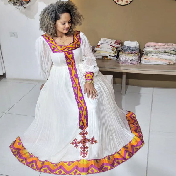 Gelila Eritrean Habesha Dress - EthiopianClothing.Net