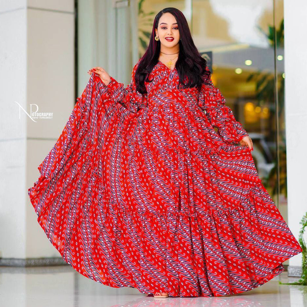 Ethiopian Chiffon Dresses - EthiopianClothing.Net