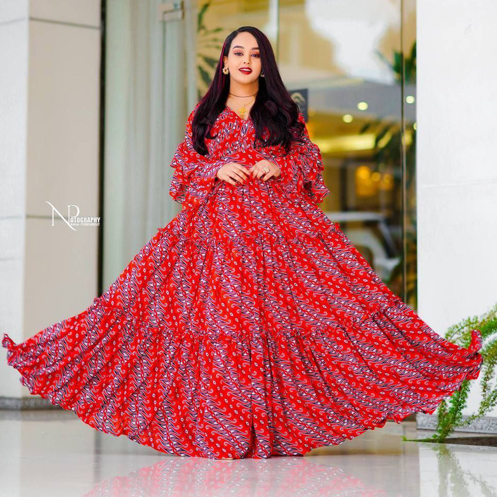habesha chiffon dress Short Sleeve Habesha Chiffon Dress XS