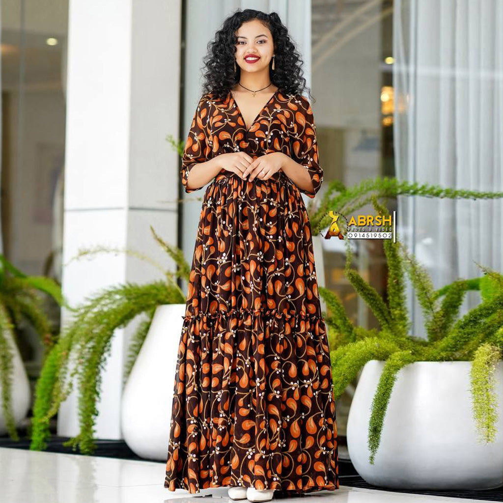 Daniat Ethiopian Chiffon Dress Custom Made Daniat Ethiopian Chiffon Dress Custom Made