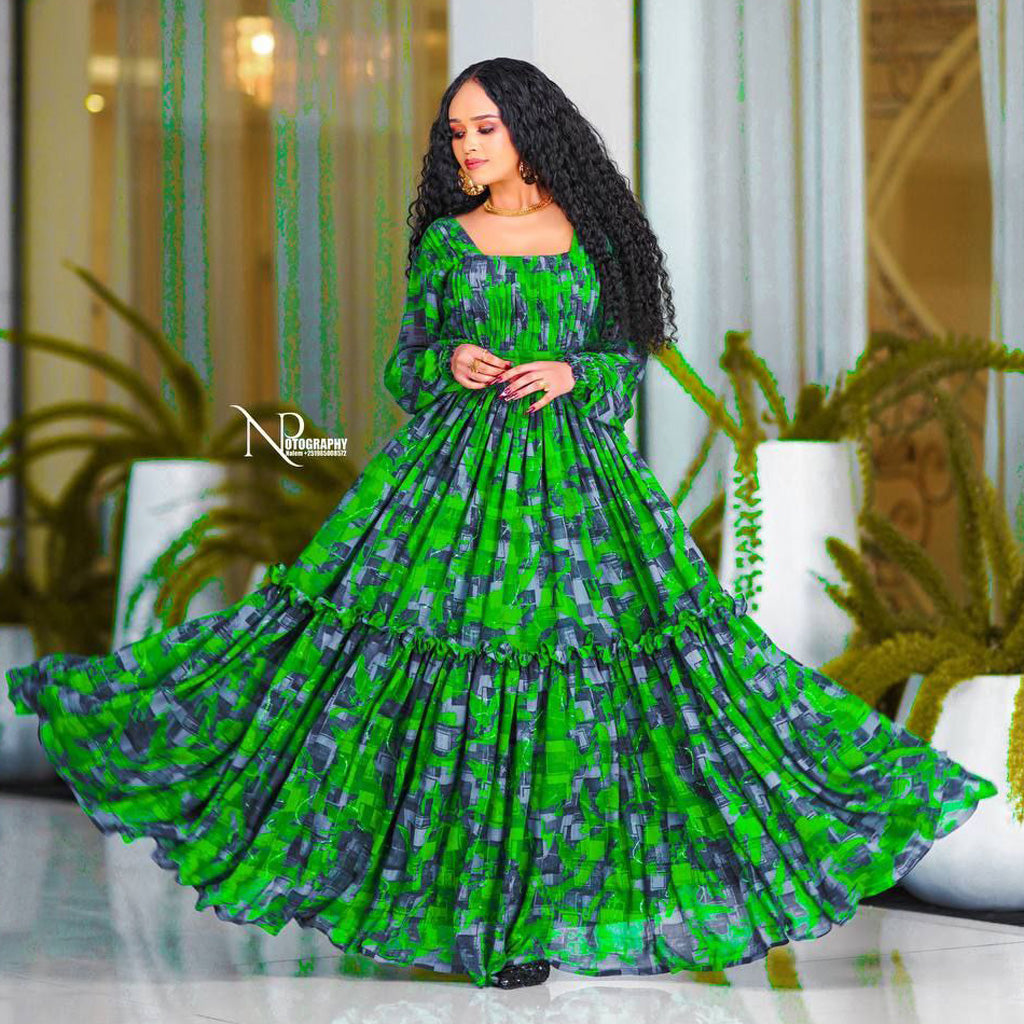 Ethiopian Chiffon Dresses - EthiopianClothing.Net Ethiopian Chiffon Dresses - EthiopianClothing.Net