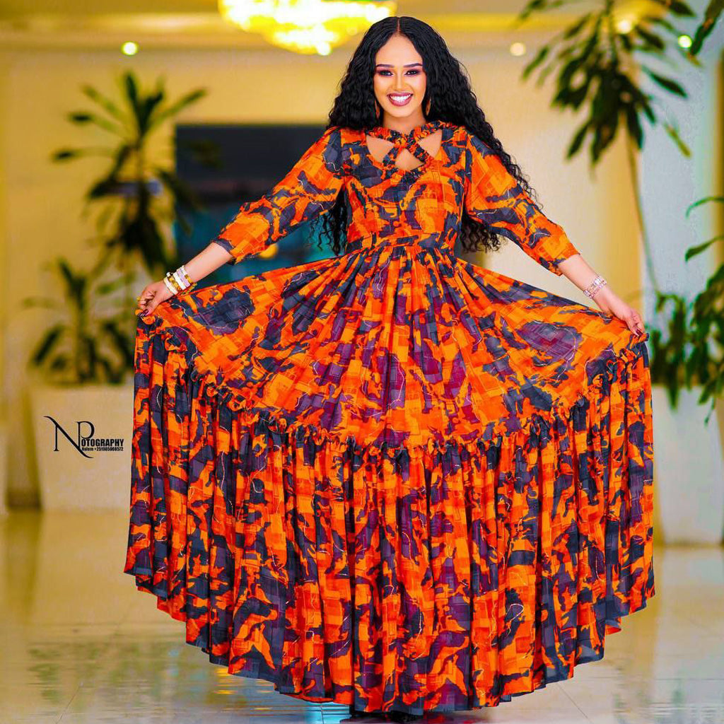 Heran Habesha Chiffon Dress