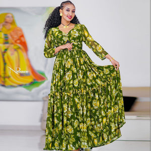 Aria Ethiopian Chiffon Dress