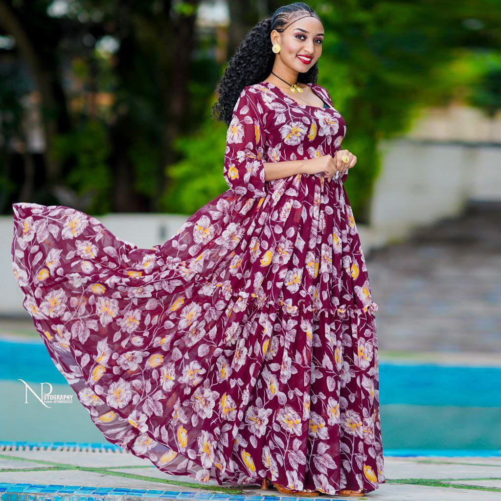 Charlotte Ethiopian Chiffon Dress