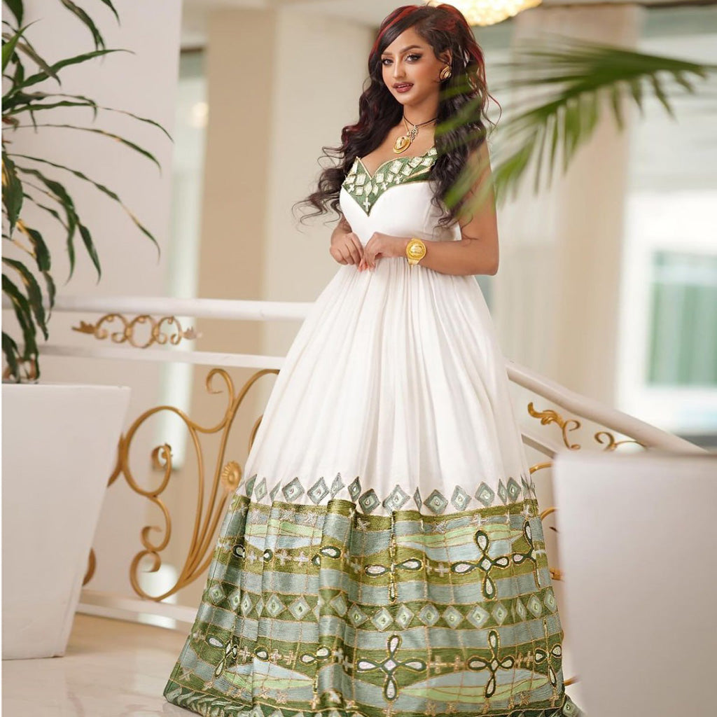 Nuhamin Ethiopian Wedding Dress 3XL Nuhamin Ethiopian Wedding Dress 3XL