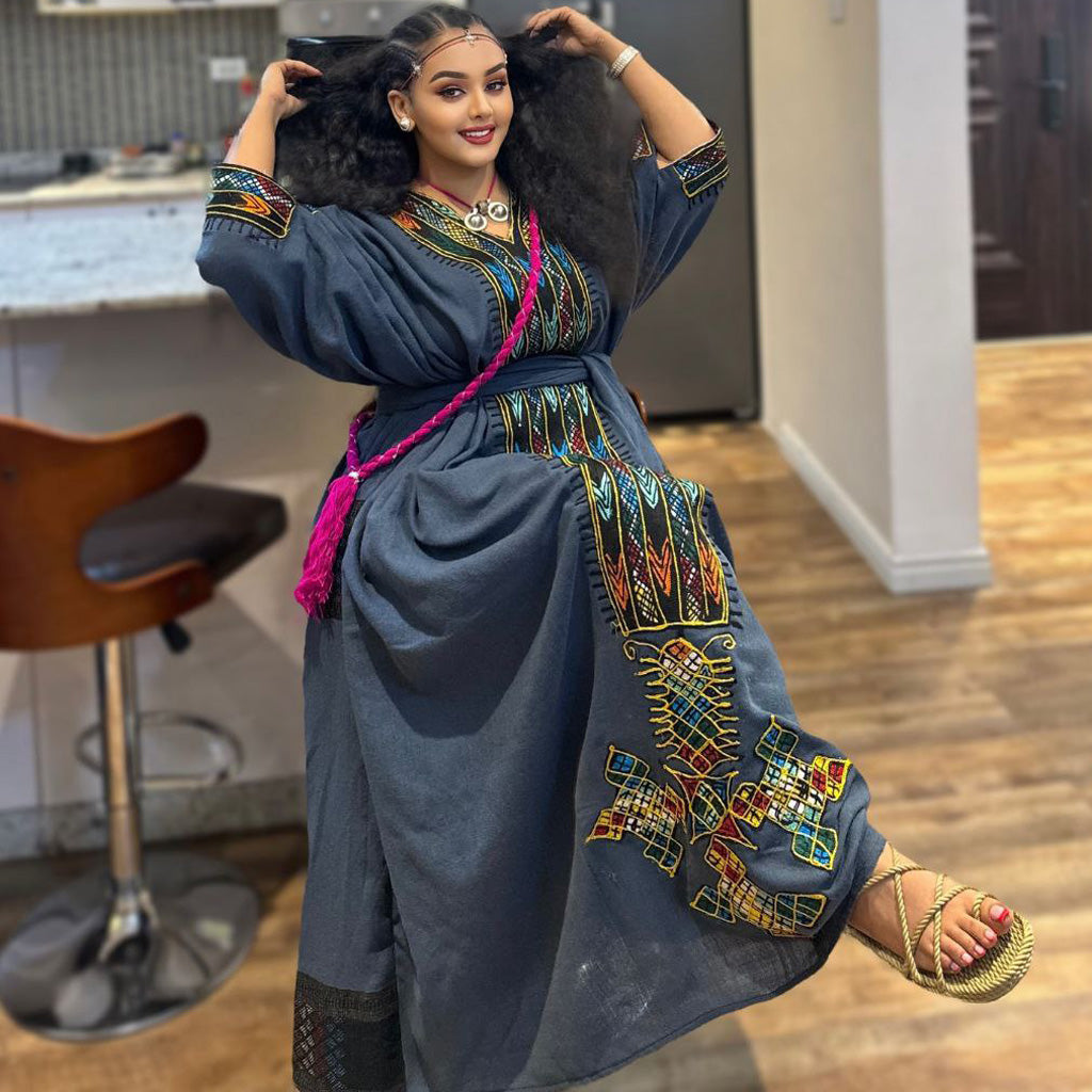 Abo Nesh Ethiopian Dress XL Abo Nesh Ethiopian Dress XL