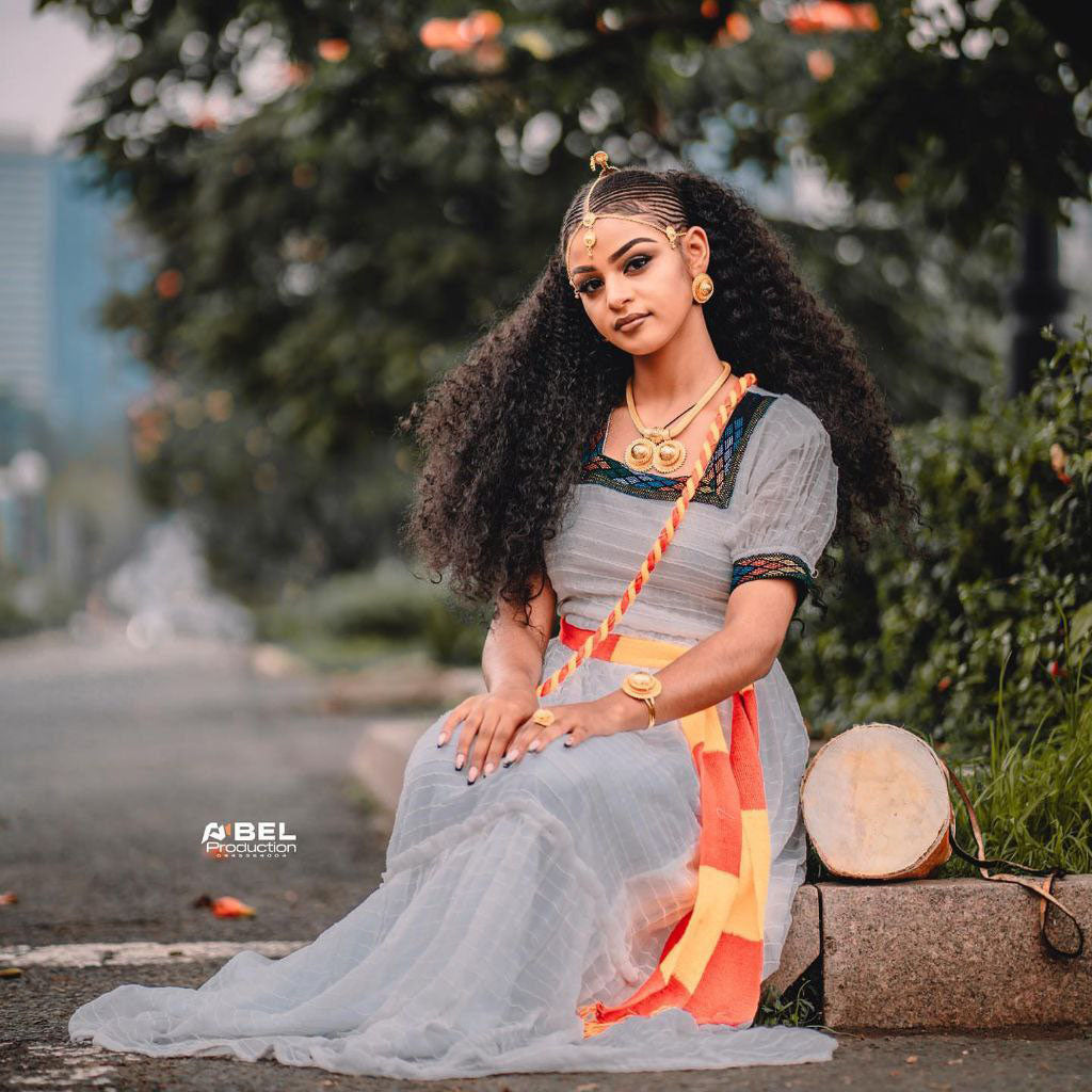 tigray chiffon dress Ethiopia Chiffon Dress