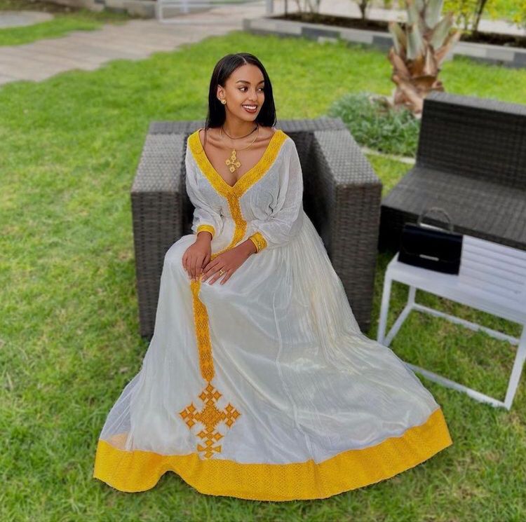 🌞 New Year Radiance Habesha Dress