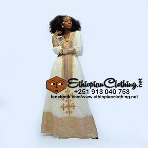 Berhan Habesha dress - Ethiopian Traditional Dress