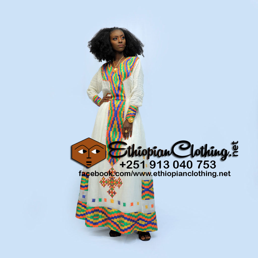 Readymade Jenber Ethiopian Dress - Ethiopian Traditional Dress