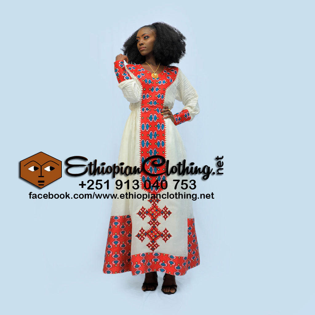 Readymade Emebet Ethiopian Dress - Ethiopian Traditional Dress