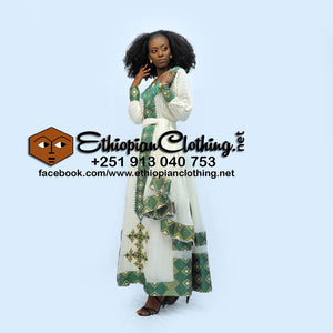 Readymade Chuchu Habesha kemis - Ethiopian Traditional Dress