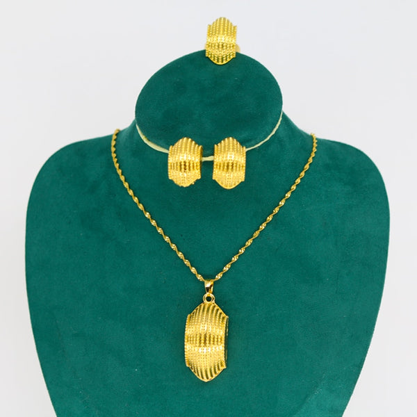 Gold Habesha jewelry sets - EthiopianClothing.Net