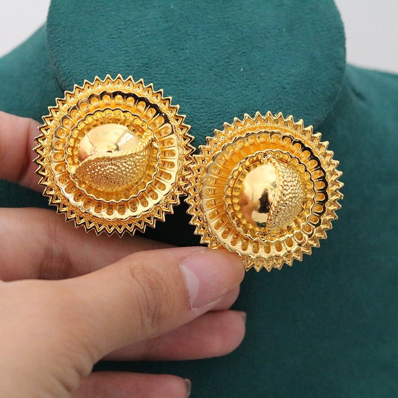 6 PCS Dubai 24K Gold Jewelry Set - Ethiopian Traditional Dress