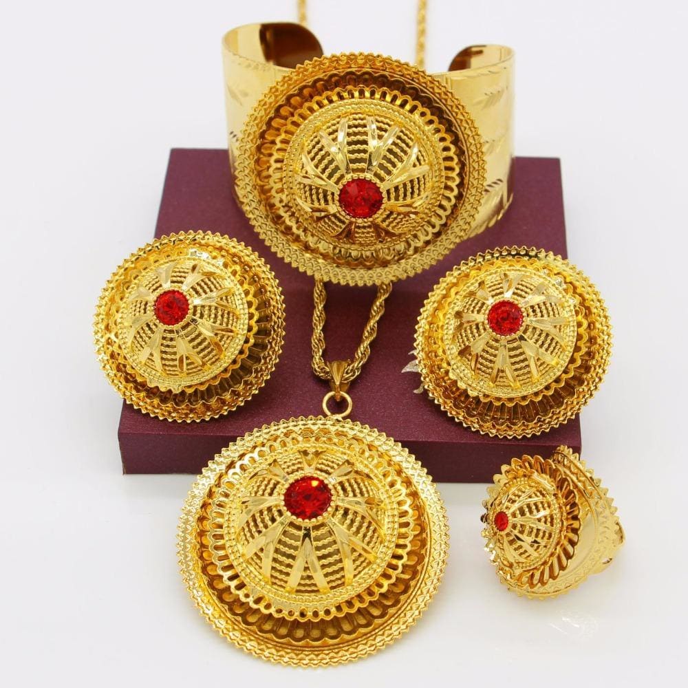 Addis Ethiopian Jewelry Set - Ethiopian Traditional Dress