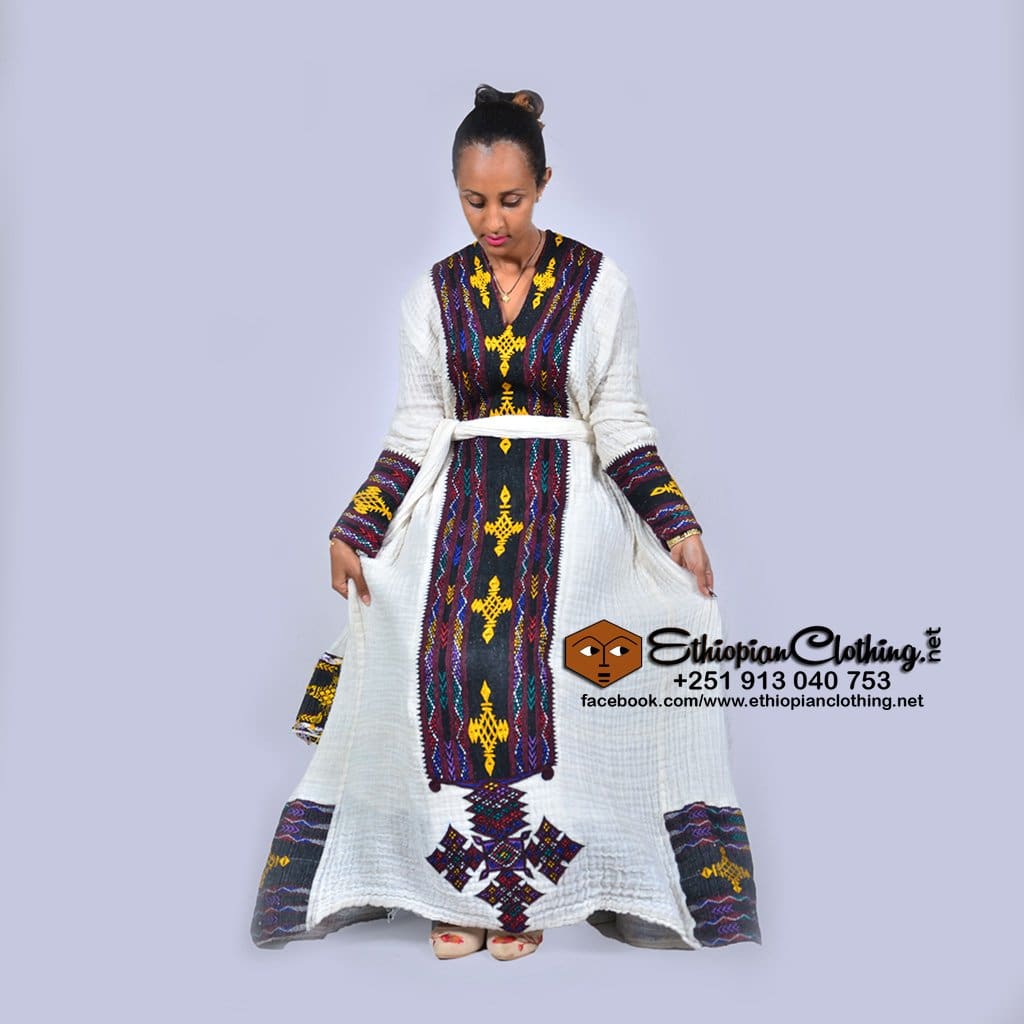 Awi Telfi Habesha kemis - Ethiopian Traditional Dress