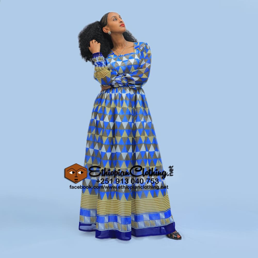 Blue Nile chiffon - Ethiopian Traditional Dress