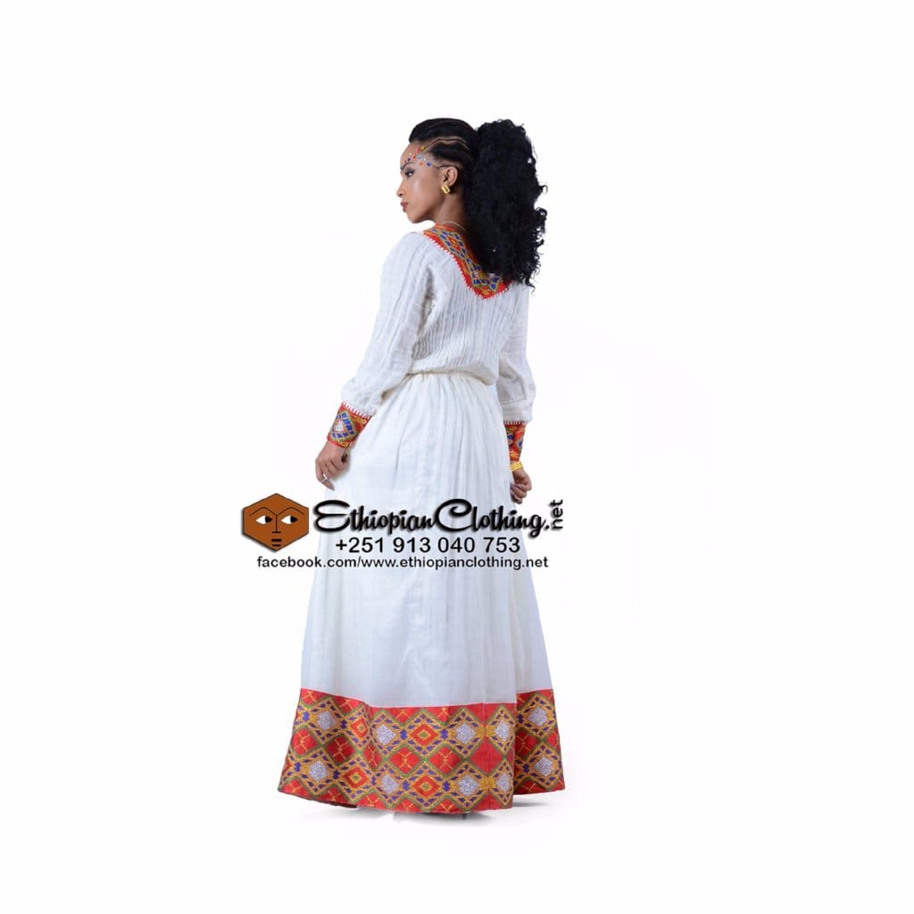 Eleni Habesha Dress - Ethiopian Traditional Dress