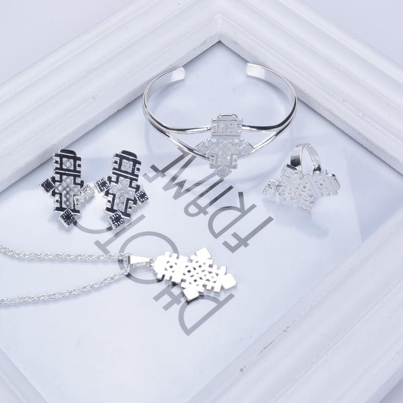 Ethiopian Jewelry Sets Coptic Crosses - Ethiopian Traditional Dress