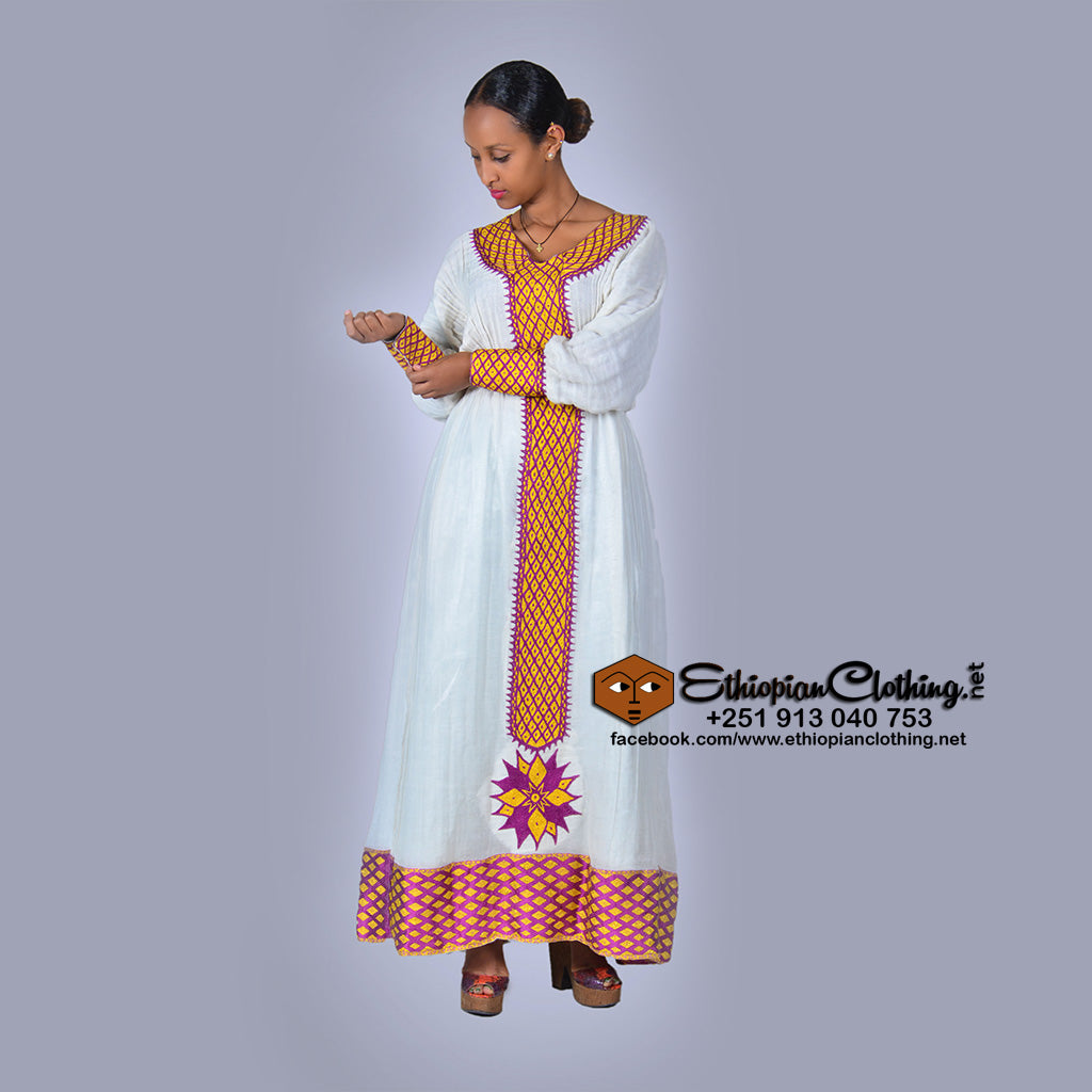 Semira Habesha dress - Ethiopian Traditional Dress